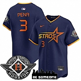 Men's Houston Astros #3 Jeremy Pena Navy 2025 City Connect Limited Stitched Jersey Dzhi,baseball caps,new era cap wholesale,wholesale hats